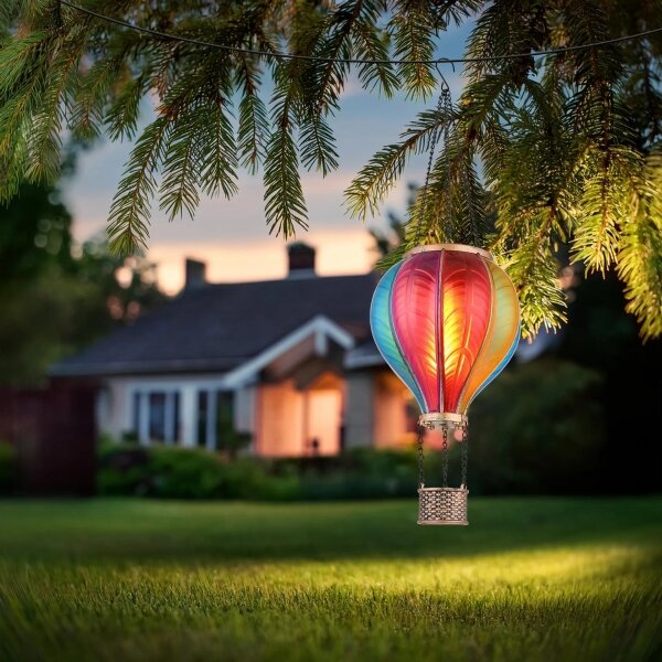 Globo 36136B - LED Соларна декорация с висулка 20xLED/0,5W/3V IP44 летящ балон