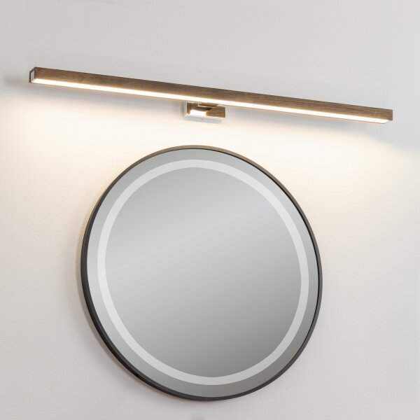 Brilagi-LED Лампа за огледало в баня WOODY MIRROR LED/15W/230V IP44 дъб/хром