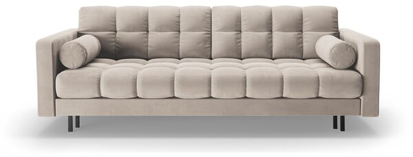 Бежов кадифен разтегателен диван с място за съхранение 222 cm Bali – Cosmopolitan Design