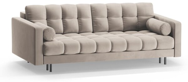 Бежов кадифен разтегателен диван с място за съхранение 222 cm Bali – Cosmopolitan Design
