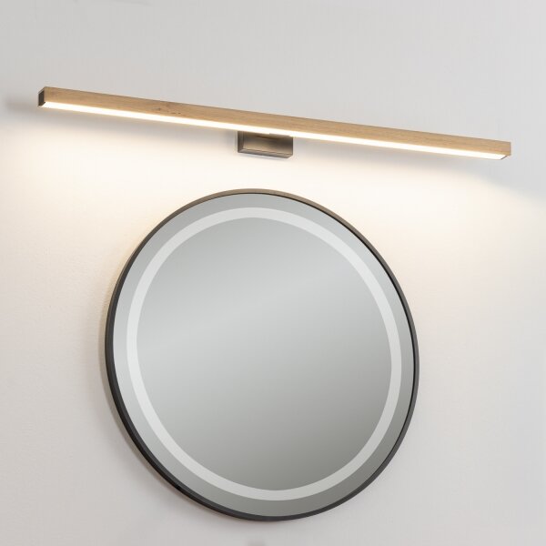 Brilagi-LED Лампа за огледало в баня WOODY MIRROR LED/15W/230V IP44 дъб/черен