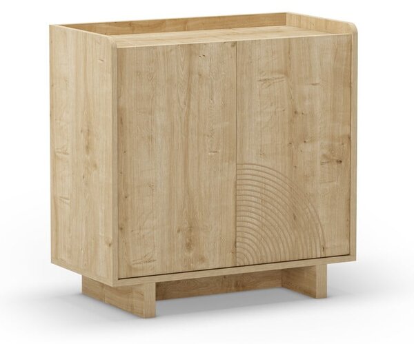 Шкафче от дъбов декор в естествен цвят 80x80x40 cm Daira – Marckeric