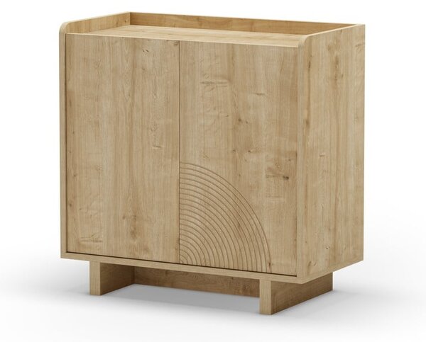 Шкафче от дъбов декор в естествен цвят 80x80x40 cm Daira – Marckeric