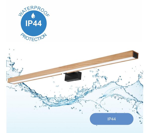 Brilagi-LED Лампа за огледало в баня WOODY MIRROR LED/15W/230V IP44 дъб/черен