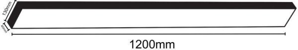 LED Плафониера LED/32W/230V 4000K 120x13 см черен