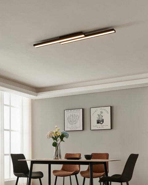 Eglo 31715 - LED RGBW димируем плафон SALITERAS-Z 20,4W/230V черен