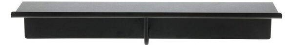 Черна стоманена стенна закачалка с рафт 21,5 cm A-Coat – Zone