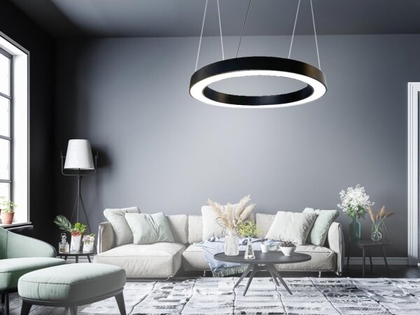 LED Пендел LED/50W/230V 4000K Ø 100 см черен