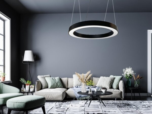 LED Пендел LED/50W/230V 4000K Ø 100 см черен