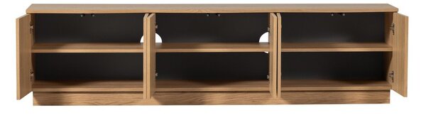 Маса за телевизор от масивен дъб в естествен цвят 200x52x45 cm Zuma – WOOOD