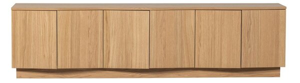 Маса за телевизор от масивен дъб в естествен цвят 200x52x45 cm Zuma – WOOOD