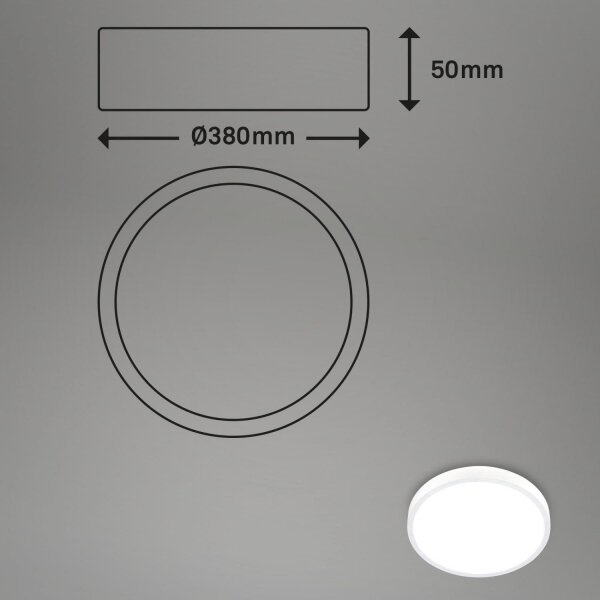 Briloner 3709-016 - LED RGBW Димируем плафон LED/22W/230V бял + д.у