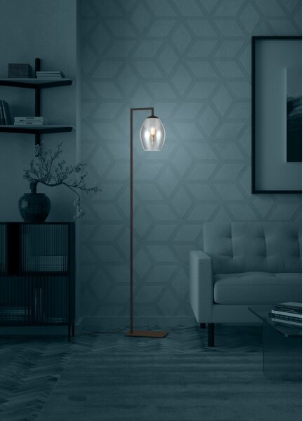Eglo 390256 - Лампион ESTANYS 1xE27/40W/230V опушен