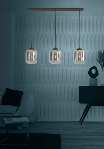 Eglo 390104 - Пендел BULCIAGO 3xE27/40W/230V опушен