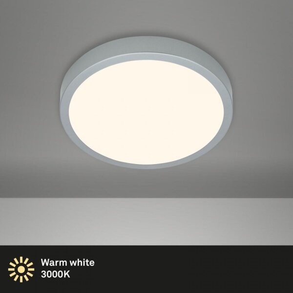 Briloner 3700-014-LED Плафониера RUNA LED/16W/230V 3000K Ø 28 см сребрист