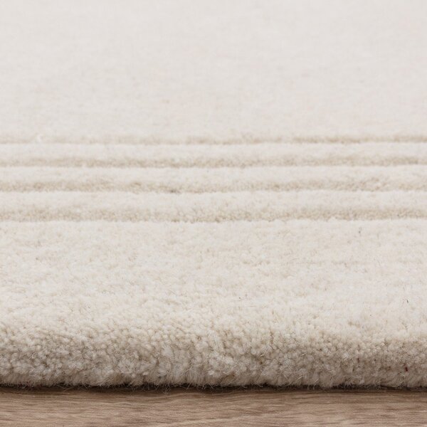 Ръчно изработен вълнен килим в цвят слонова кост 120x170 cm Orlo Ivory – Asiatic Carpets