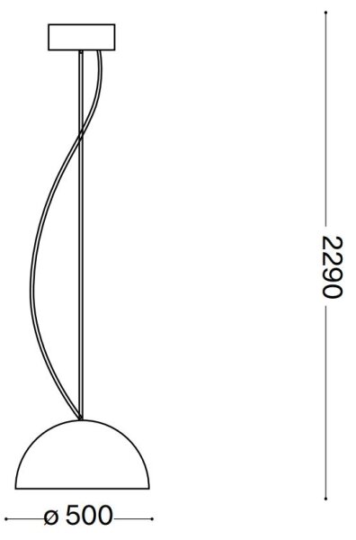 Ideal Lux - Пендел FOLK 1xE27/60W/230V Ø 50 см кафяв