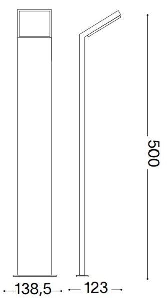 Ideal Lux - LED Екстериорна лампа STYLE LED/8,5W/230V 50 см CRI 90 IP54 антрацит