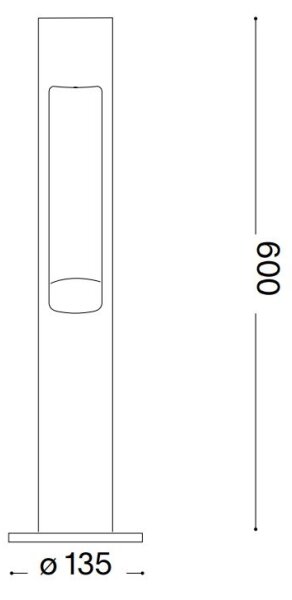 Ideal Lux - Екстериорна лампа ACQUA 1xG9/15W/230V 60 см IP44 антрацит