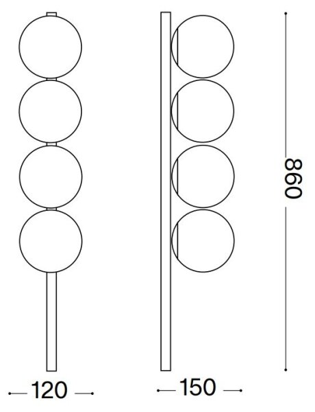 Ideal Lux - LED Плафониера BINOMIO 4xG9/3W/230V бял