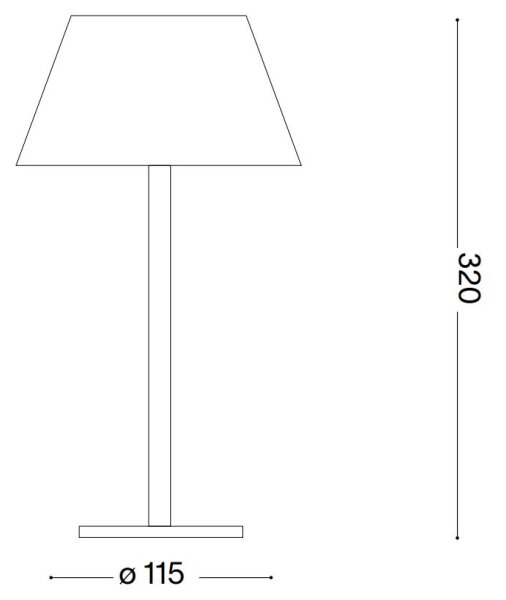 Ideal Lux - LED регулируема сензорна лампа PURE LED/1,5W/3,7V CRI 90 IP54 кафява