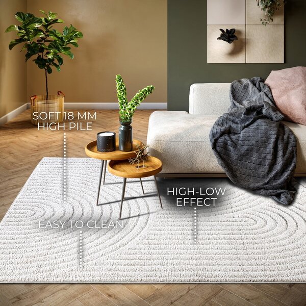 Бял килим 120x170 cm Panglao New York White – Elle Decoration