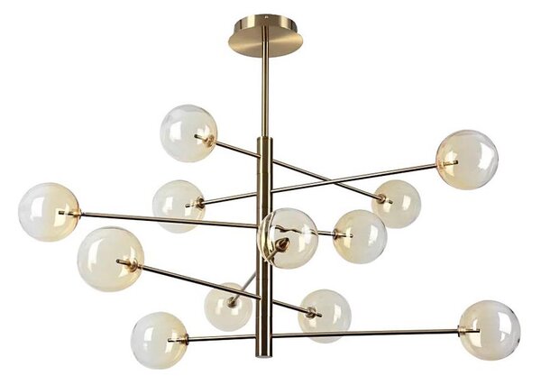 Ideal Lux - LED Полилей EQUINOXE 12xG4/2W/230V Ø 128,1 см месинг/опушен