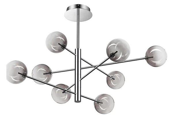 Ideal Lux - LED Полилей EQUINOXE 8xG4/2W/230V Ø 128 см хром/опушен