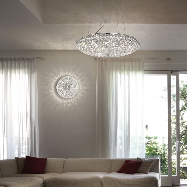 Ideal Lux - LED Кристална плафониера KING 9xG9/3W/230V Ø 53,5 см хром