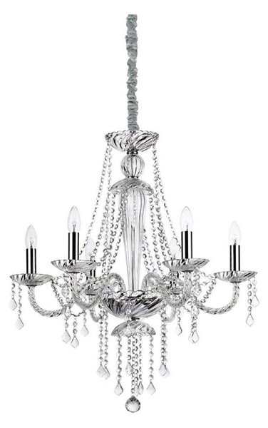 Ideal Lux - Кристален пендел AMADEUS 6xE14/40W/230V Ø 67 см прозрачен