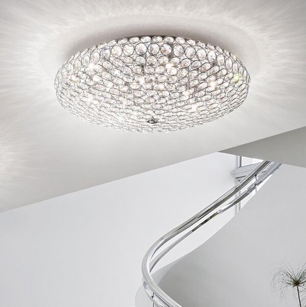 Ideal Lux - LED Кристална плафониера KING 9xG9/3W/230V Ø 53,5 см хром