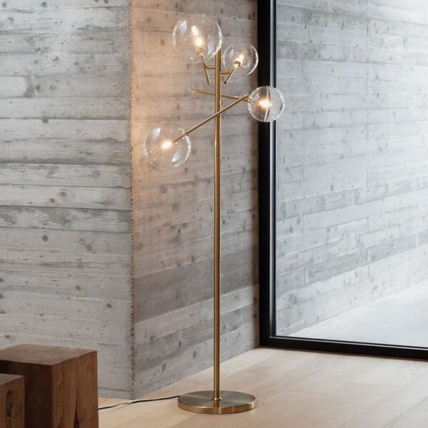 Ideal Lux - LED Лампион EQUINOXE 4xG4/2W/230V месинг/прозрачен