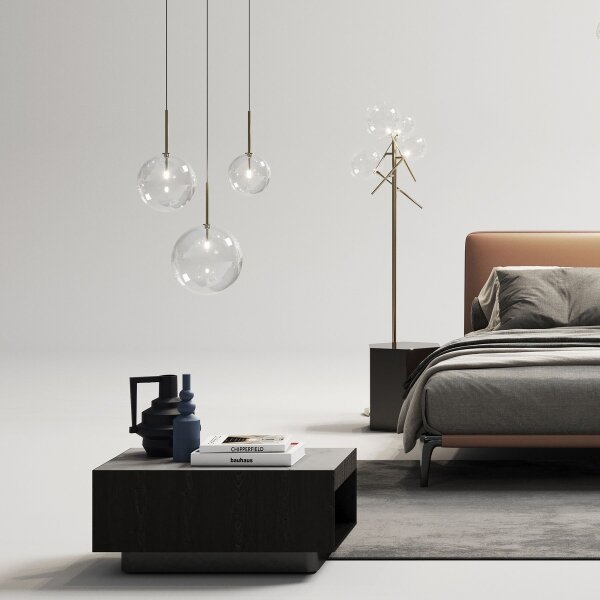 Ideal Lux - LED Пендел EQUINOXE 1xG4/2W/230V Ø 20 см месинг/прозрачен