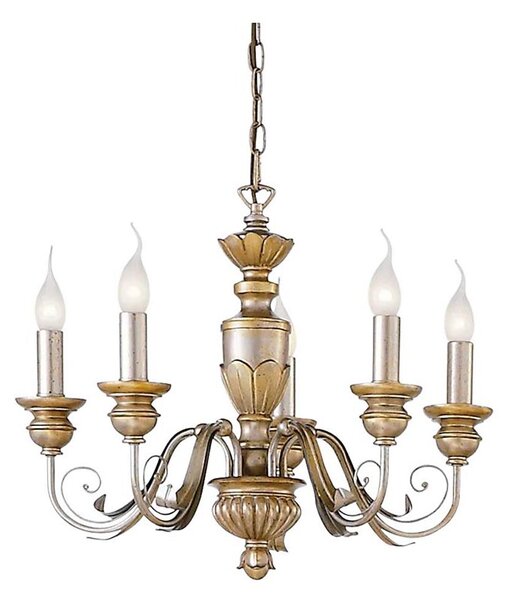 Ideal Lux - Пендел FIRENZE 5xE14/40W/230V Ø 55 см златист