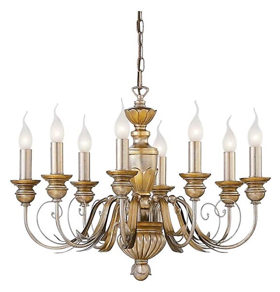 Ideal Lux - Пендел FIRENZE 8xE14/40W/230V Ø 64 см златист