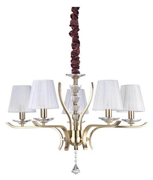 Ideal Lux - Пендел PEGASO 5xE14/28W/230V Ø 72 см златист