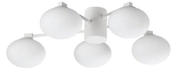 Ideal Lux - LED Полилей за повърхностен монтаж HERMES 5xG9/3W/230V Ø 60 см бял