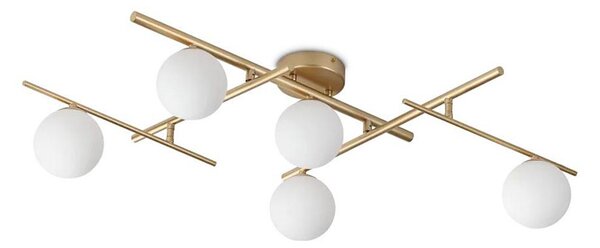 Ideal Lux - LED Полилей за повърхностен монтаж ATLAS 5xG9/3W/230V златист