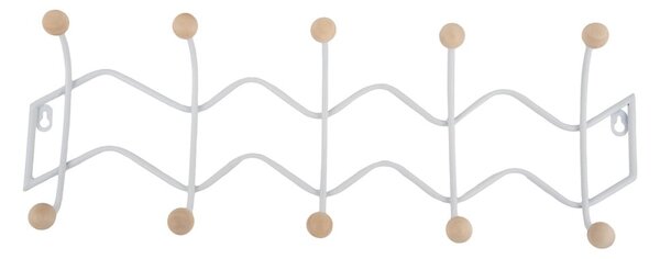 Бяла метална стенна закачалка 61 cm Zig Zag – PT LIVING