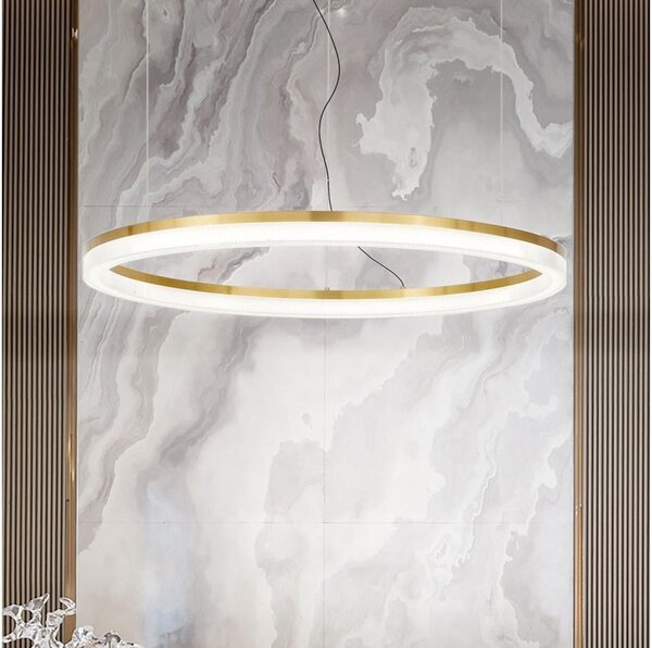 Ideal Lux - LED Пендел CROWN LED/42W/230V 3000K Ø 80 см CRI 90 месинг