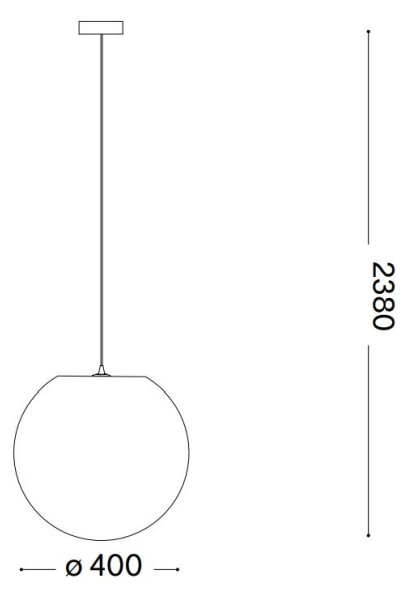 Ideal Lux - Пендел CARTA 1xE27/25W/230V Ø 40 см бял
