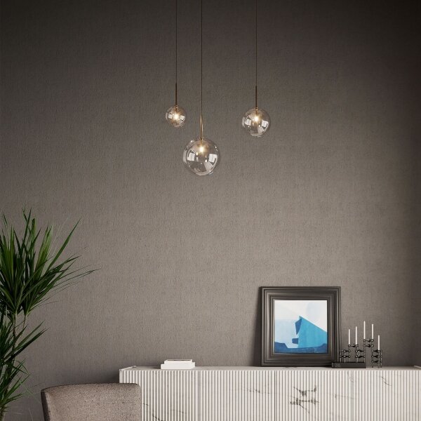 Ideal Lux - LED Пендел EQUINOXE 1xG4/2W/230V Ø 20 см месинг/опушен