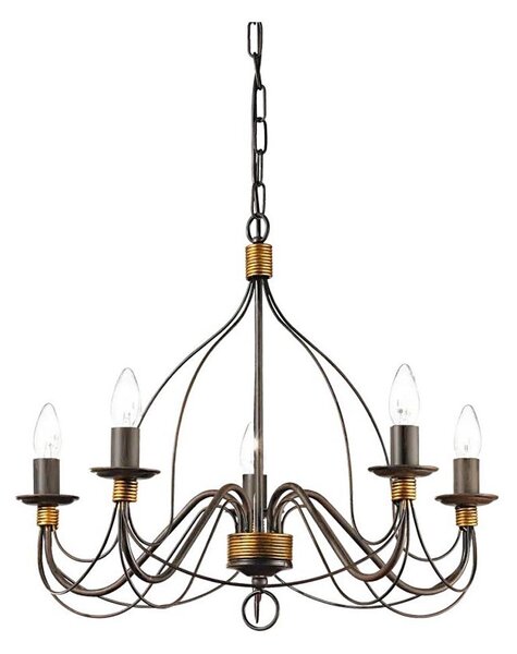 Ideal Lux - Пендел CORTE 5xE14/40W/230V Ø 54 см меден