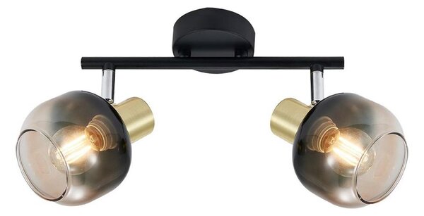 Prezent 27514 - Спот PEGAS 2xE14/40W/230V черен/опушен
