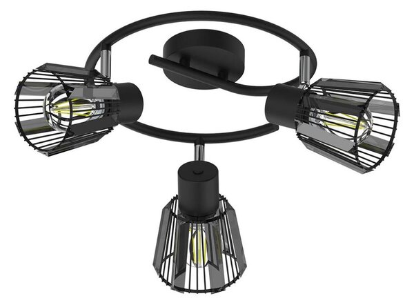Prezent 27518 - Спот PONTEO 3xE27/40W/230V черен
