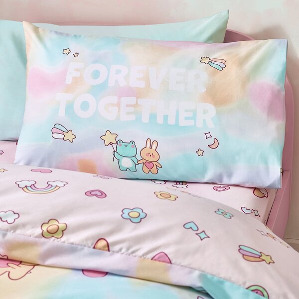 Розово детско спално бельо за детско креватче 120x150 cm Forever Together – Catherine Lansfield