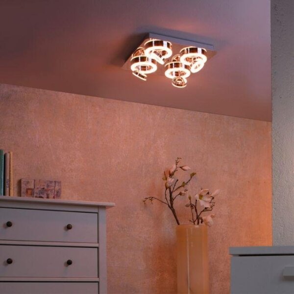 JUST LIGHT. 14662-17 - LED RGBW Димируем спот TIM 4xLED/5,9/230V + д.у