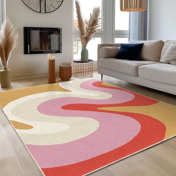 Жълта-розова пътека подходяща за пране 60x230 cm Raspberry Creamsicle – Mila Home