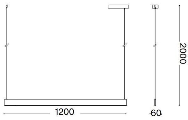Ideal Lux - LED полилей на кабел DESK LED/36W/230V 120 cm CRI 90 бял