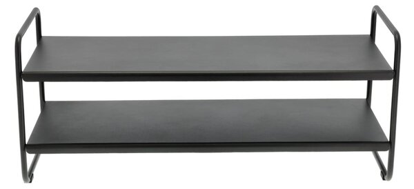 Черен стоманен стелаж за обувки 33x33x80 cm A-Shoe – Zone
